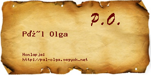 Pál Olga névjegykártya